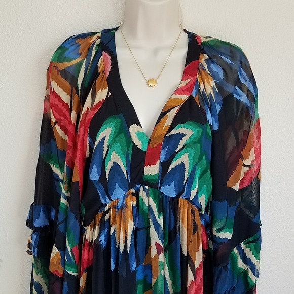 FARM RIO Black Chevron Forest Maxi Dress - Picture 3 of 10